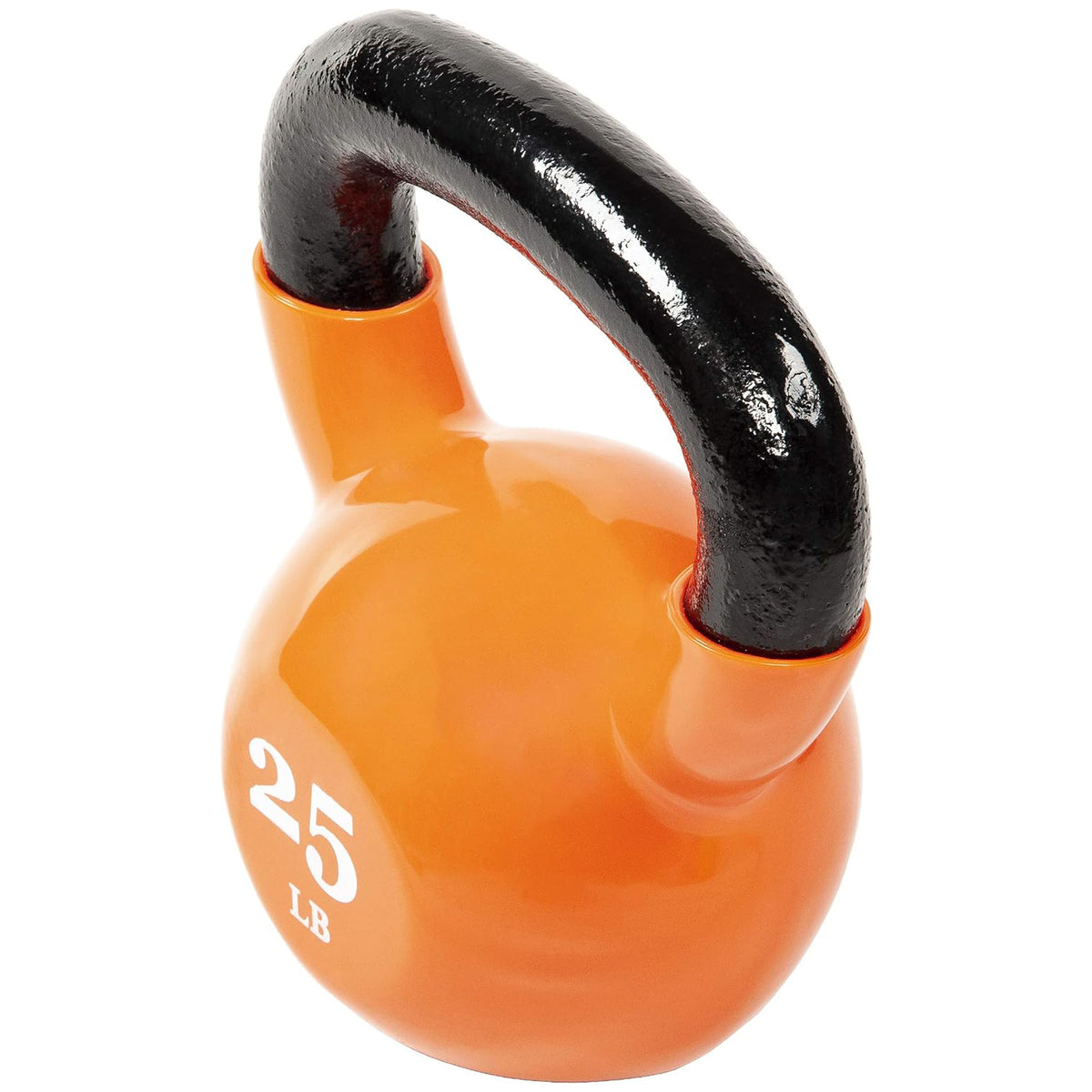 Fitvids 25 lb Vinyl-Coated Kettlebell Weight for Strength Training, (Open Box)