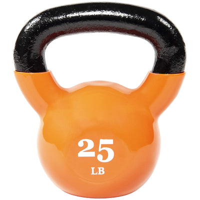 Fitvids 30 lb Vinyl-Coated Kettlebell Weight for Strength Training, Dark Green