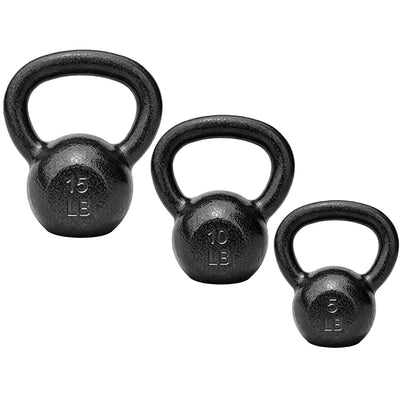 BalanceFrom Cast Iron Kettlebell Set for Home Gym, (Open Box)