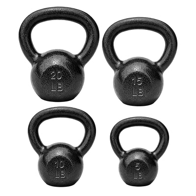 BalanceFrom Cast Iron Kettlebell Set for Home Gym, (Open Box)