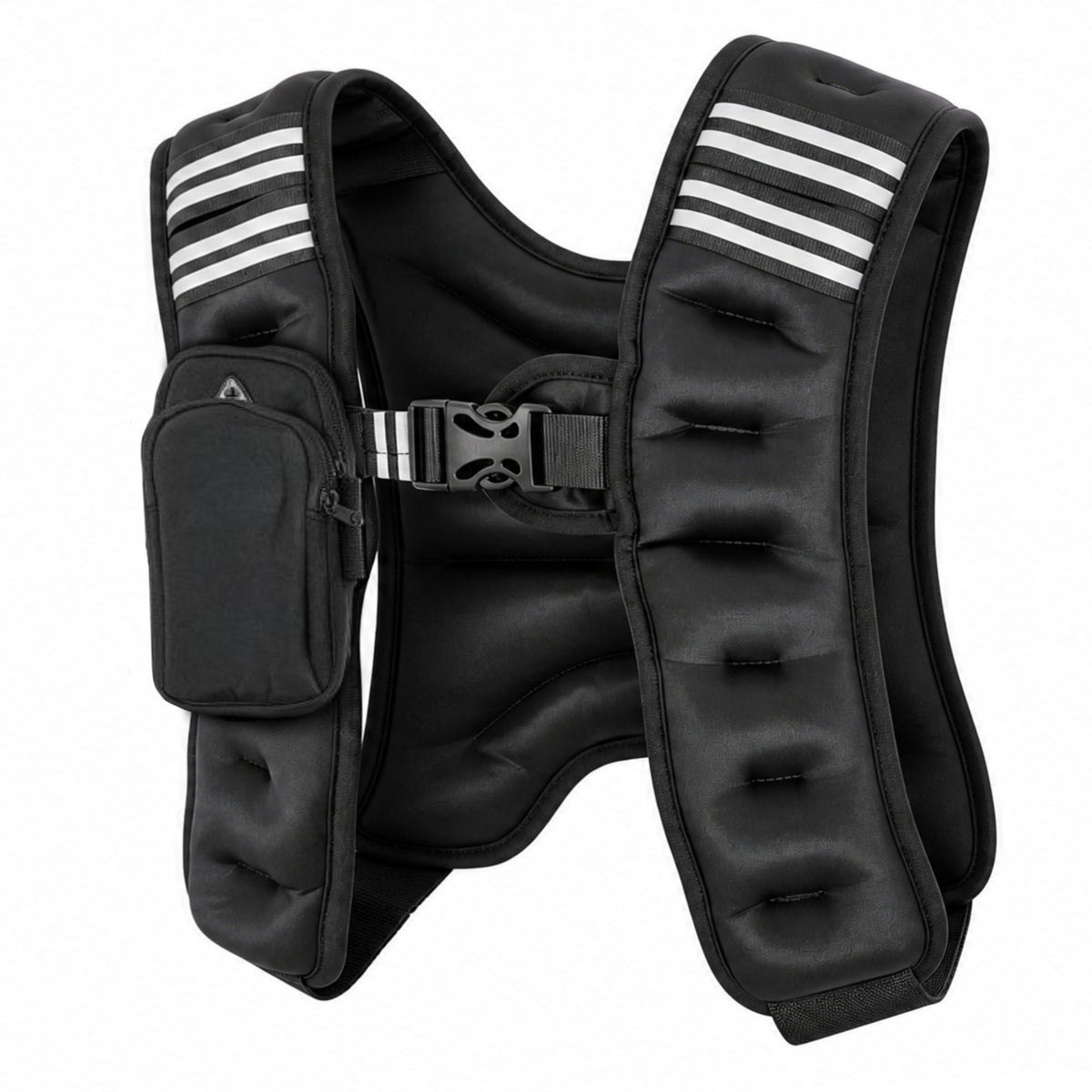 BalanceFrom 6 lb Weighted Nylon Tactical Vest with Quick Release & Phone Pouch