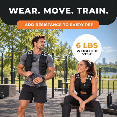 BalanceFrom 6 lb Weighted Nylon Tactical Vest with Quick Release & Phone Pouch