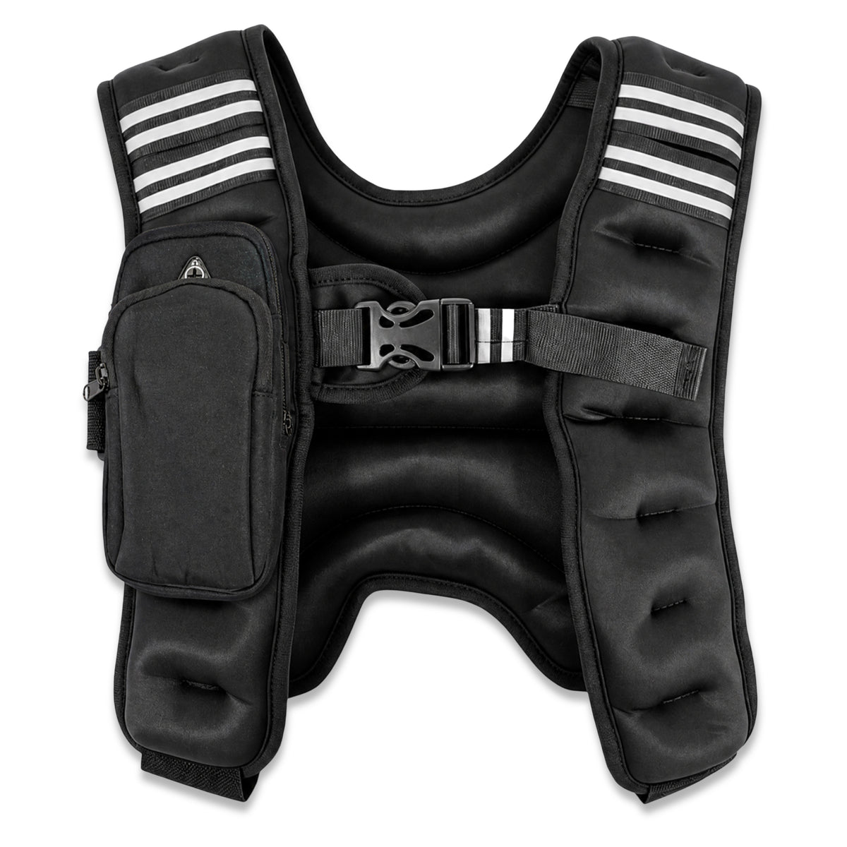 BalanceFrom 6 lb Weighted Nylon Tactical Vest with Quick Release & Phone Pouch