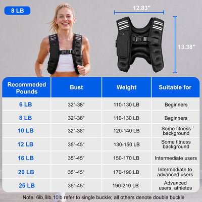 BalanceFrom 8 lb Weighted Nylon Tactical Vest with Quick Release & Phone Pouch