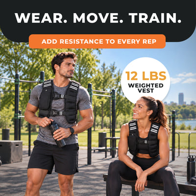BalanceFrom 12 lb Weighted Nylon Tactical Vest with Quick Release & Phone Pouch