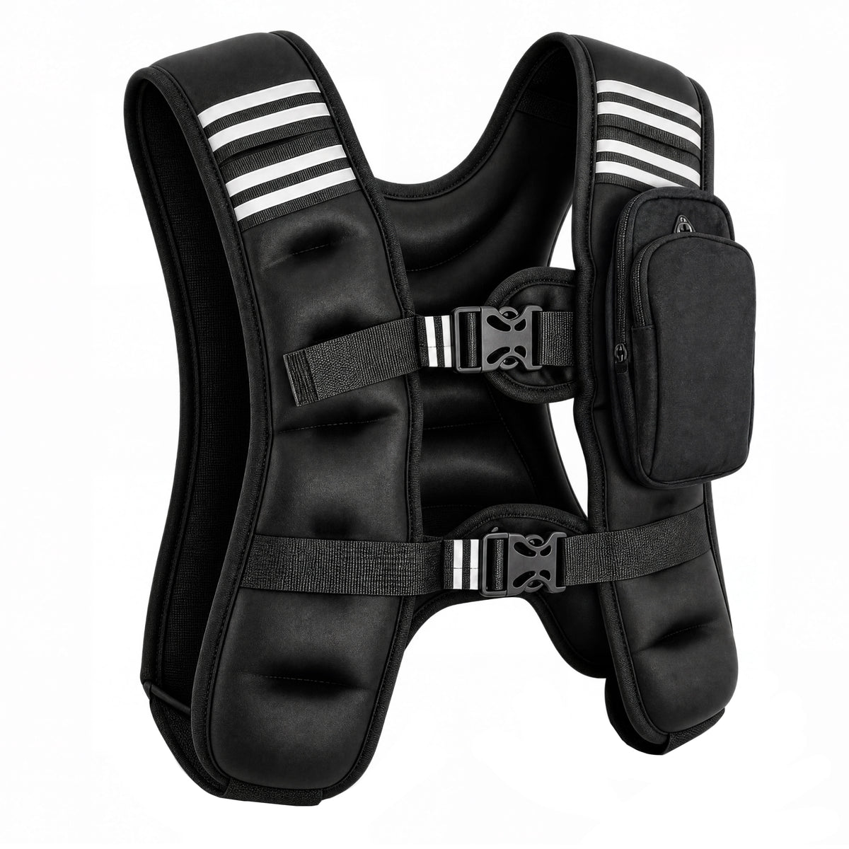 BalanceFrom 16 lb Weighted Nylon Tactical Vest with Quick Release & Phone Pouch