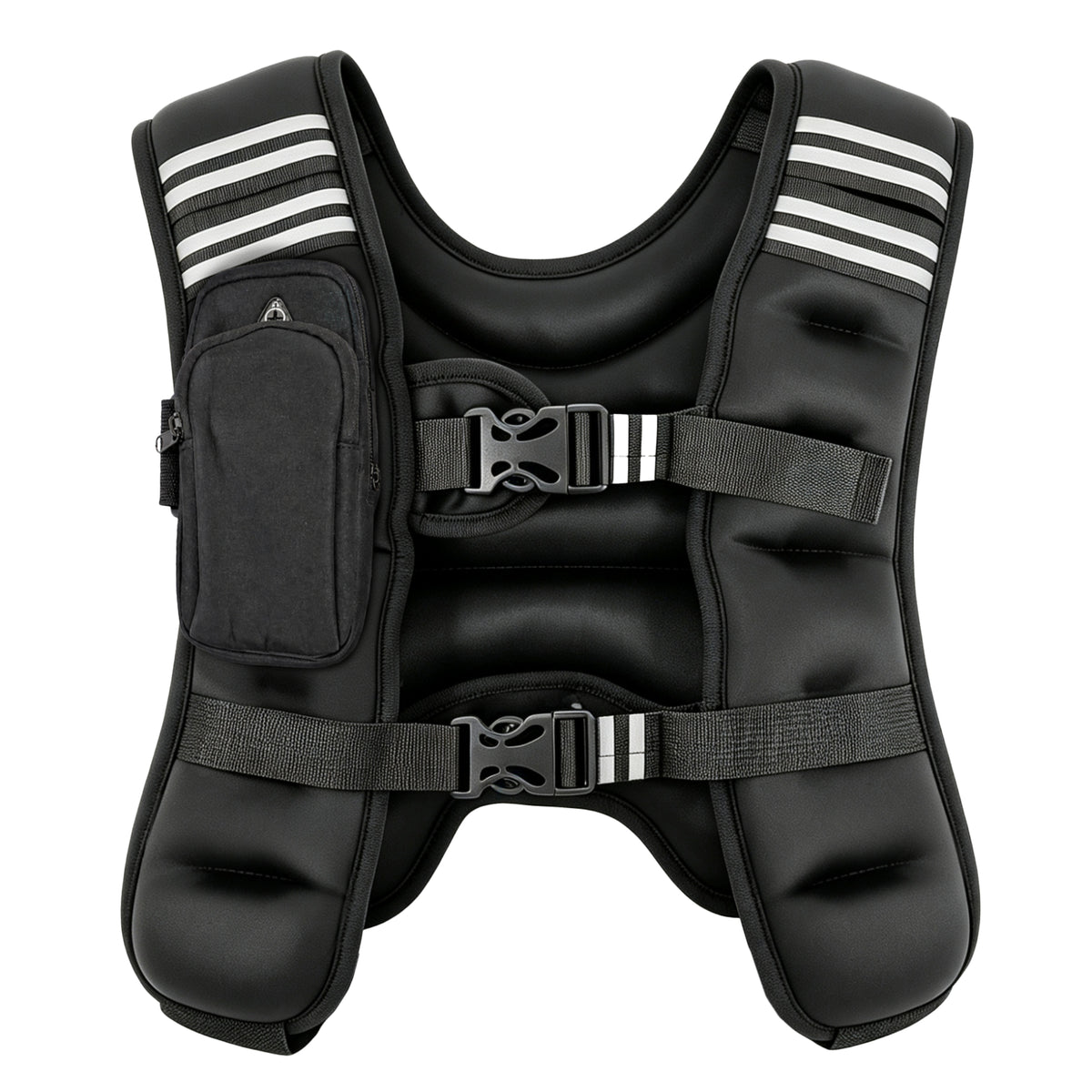 BalanceFrom 16 lb Weighted Nylon Tactical Vest with Quick Release & Phone Pouch