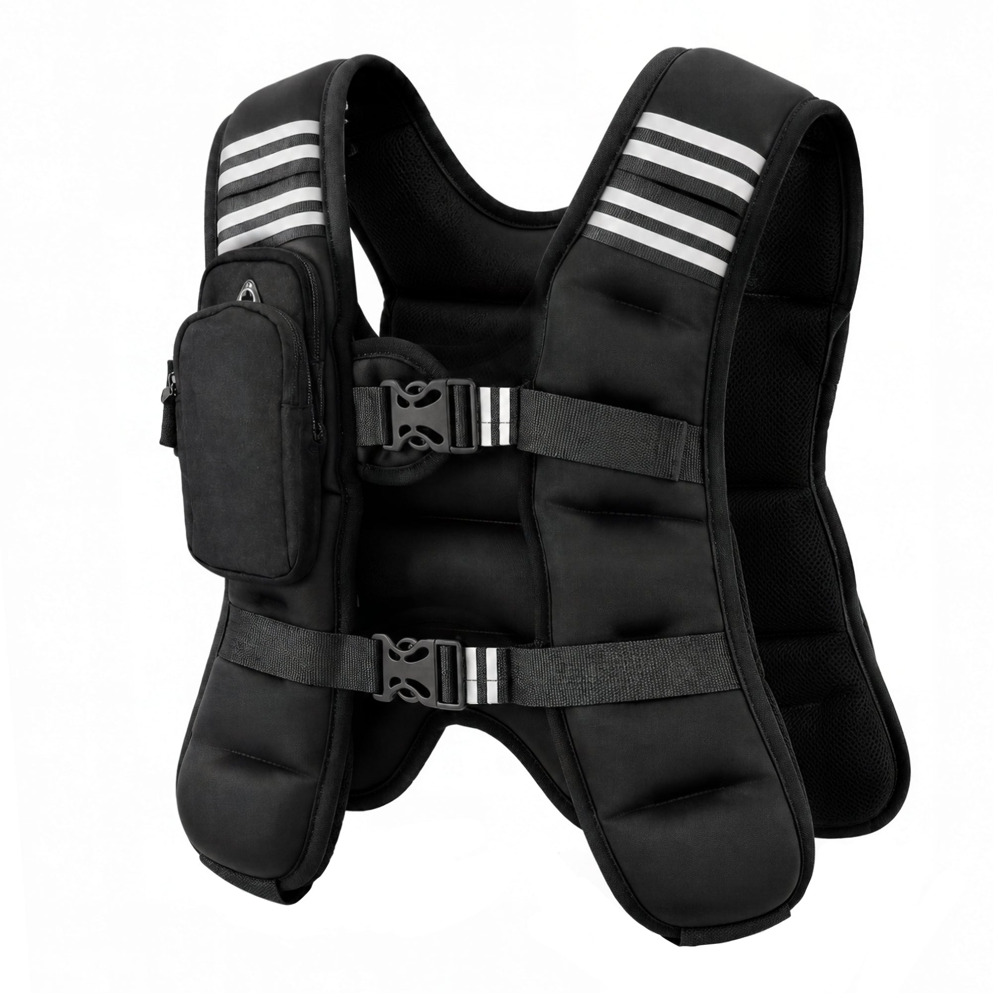 BalanceFrom 20 lb Weighted Nylon Tactical Vest with Quick Release & Phone Pouch