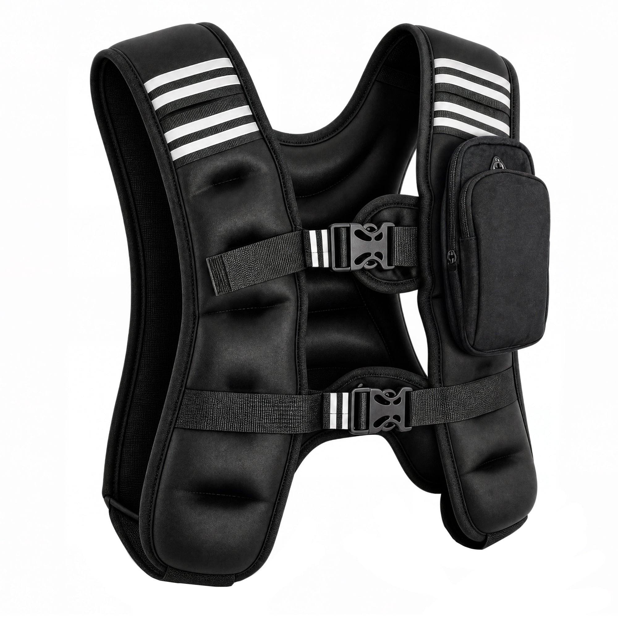 BalanceFrom 25 lb Weighted Nylon Tactical Vest with Quick Release & Phone Pouch