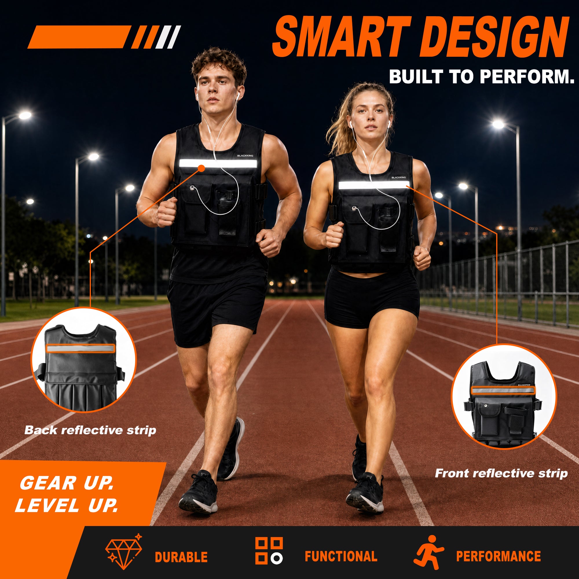 BalanceFrom 40 lb Weighted Training Vest with Quick Release and Breathable Mesh