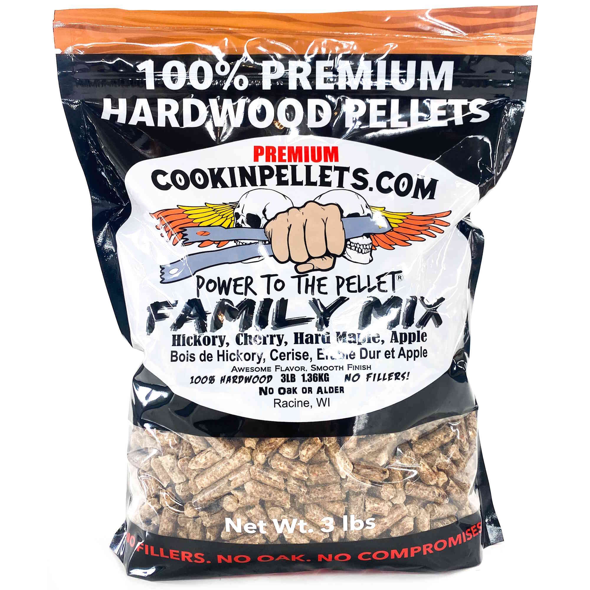 CookinPellets Family Mix Wood Pellets for Indoor & Outdoor Smoker & Grill, 3Lbs - VMInnovations
