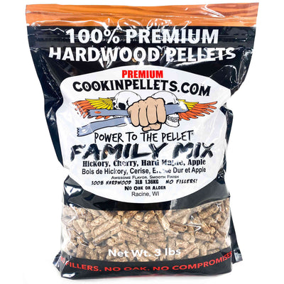 CookinPellets Family Mix Wood Pellets for Indoor & Outdoor Smoker & Grill, 3Lbs - VMInnovations