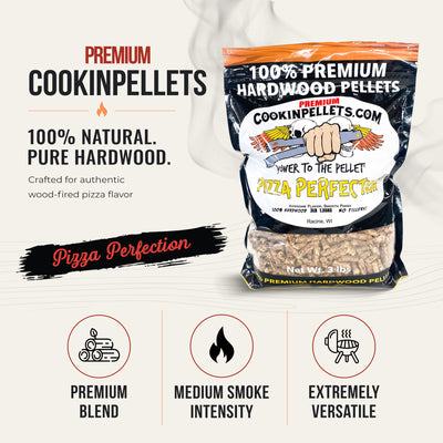 CookinPellets Pizza Perfection Wood Pellets for Indoor & Outdoor Smoker, 3Lbs - VMInnovations