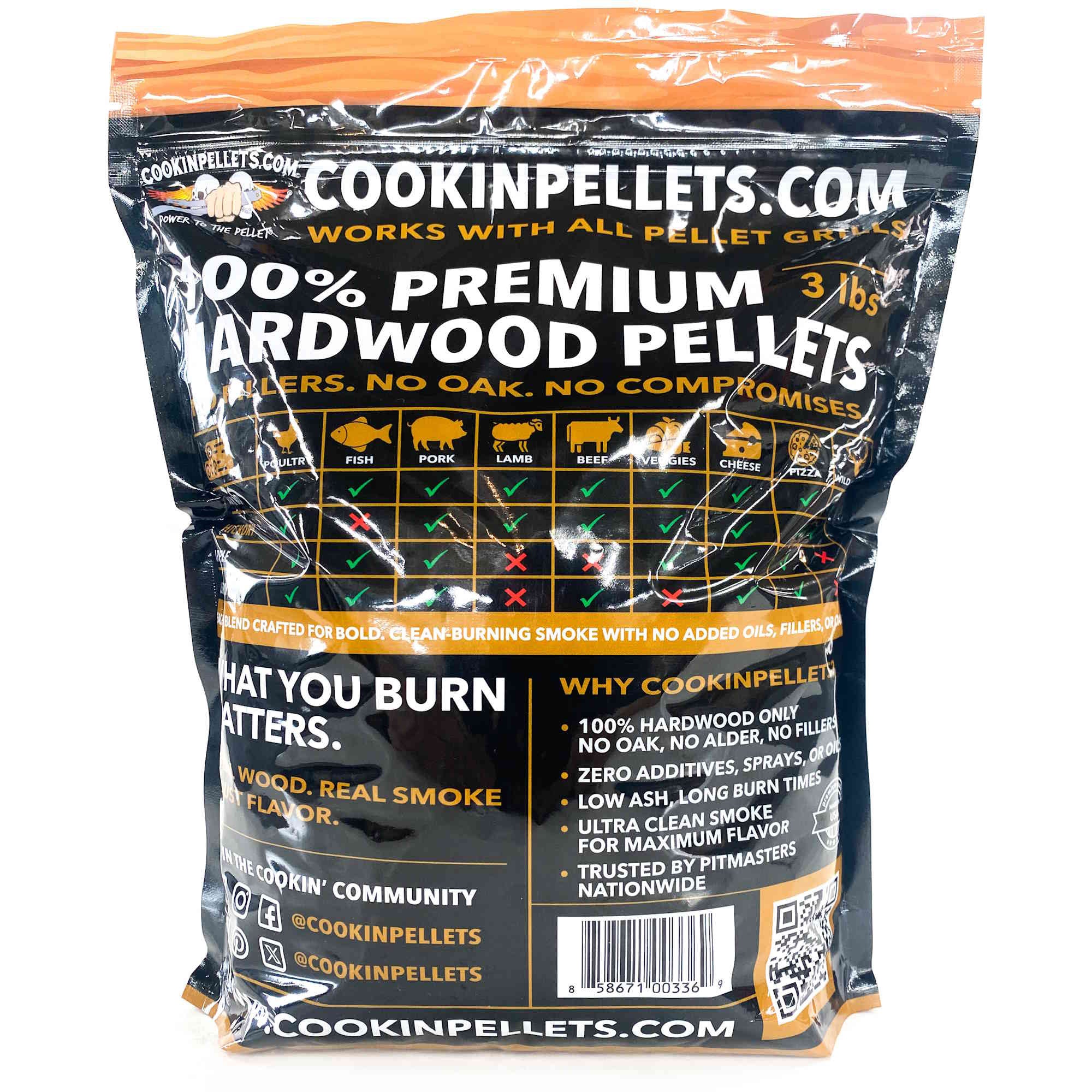 CookinPellets Heavenly Hickory Wood Pellets for Indoor & Outdoor Smoker, 3Lbs - VMInnovations