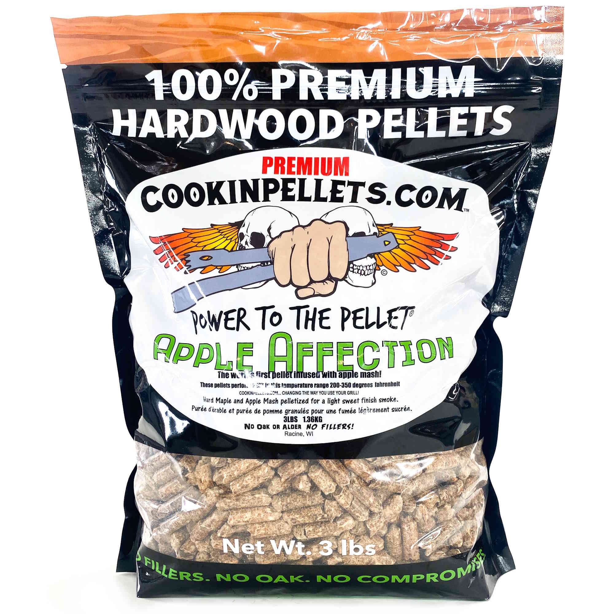 CookinPellets Apple Affection Wood Pellets, Indoor  Outdoor Smoker, 3 lb, 3 Pack - VMInnovations
