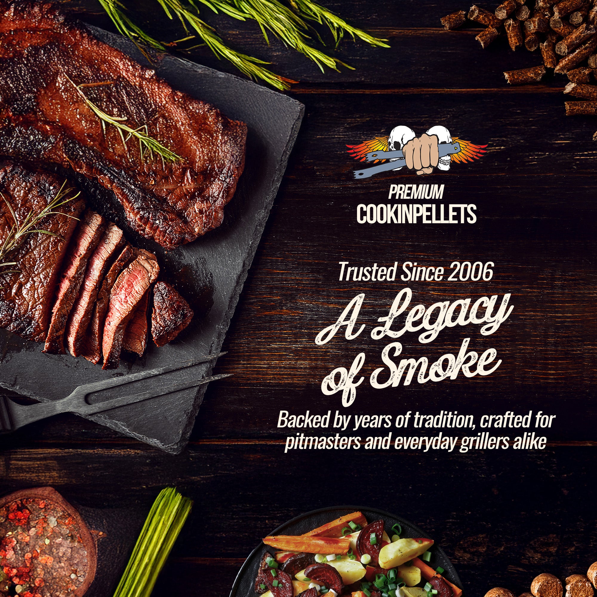 CookinPellets Delightful Cherry Wood Pellets, Indoor Outdoor Smoker, 3lb, 5 Pack