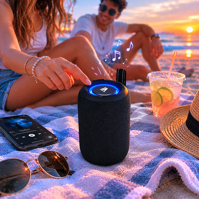 Max Power MPD395 Pulse Boom Portable Bluetooth Speaker with Heavy Bass, Blue