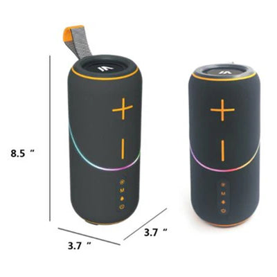 Max Power MPD672 Pulse Xtreme Portable Bluetooth Speaker with Heavy Bass, Black