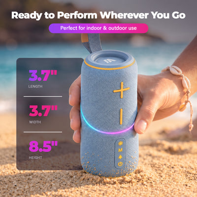 Max Power MPD672 Pulse Xtreme Portable Bluetooth Speaker with Heavy Bass, Blue