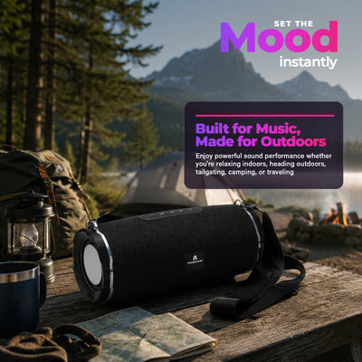 Max Power Encore Portable Wireless Outdoor Speaker with Bluetooth 5.3 and Strap