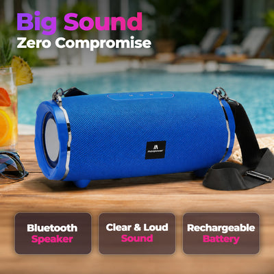 Max Power Encore Portable Outdoor Wireless Speaker with Bluetooth 5.3, Blue - VMInnovations