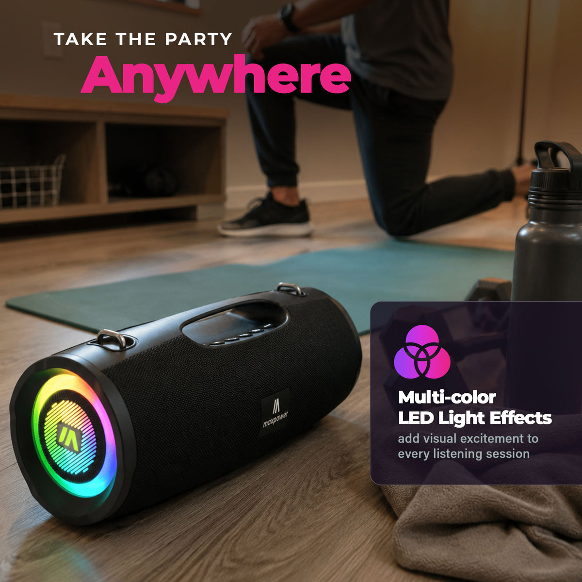 Max Power Ultra Pro M2 Portable, Wireless and Rechargeable Bluetooth Speaker - VMInnovations
