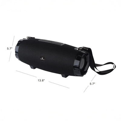 Max Power MPD526 Cyclone 2.0 Rechargeable Bluetooth Speaker, Carry Strap, Blue