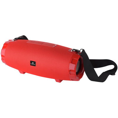 Max Power MPD526 Cyclone 2.0 Rechargeable Bluetooth Speaker, Carry Strap, Red