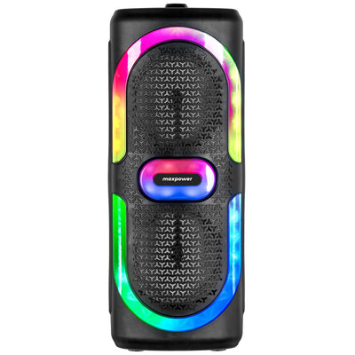 Max Power MPD6D 6.5" Bluetooth Karaoke Speaker, LEDs, Dual Woofers & Microphone