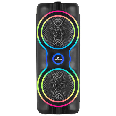 Max Power MPD6M 6.5" Bluetooth Karaoke Speaker, LEDs, Dual Woofers & Microphone