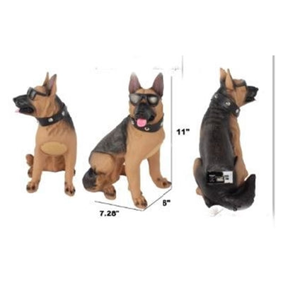 Max Power German Shepherd Bluetooth 5.3 Speaker, Wireless Novelty Dog Stereo
