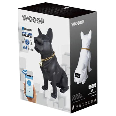 Max Power Bulldog Bluetooth Speaker, Large Wireless Novelty Party Stereo, Black