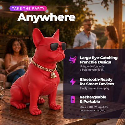 Max Power Bulldog Bluetooth Speaker, Wireless Novelty Party Stereo (Open Box)
