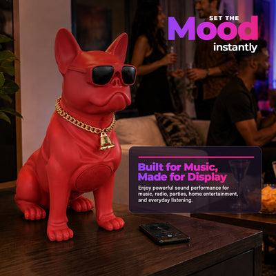 Max Power Bulldog Bluetooth Speaker, Wireless Novelty Party Stereo (Open Box)