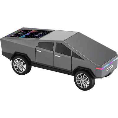 Max Power Cybertruck Wireless Bluetooth Speaker with Front LED Lights, Grey - VMInnovations