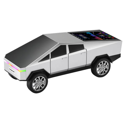 Max Power Cybertruck Wireless Bluetooth Speaker with Front LED Lights, Silver
