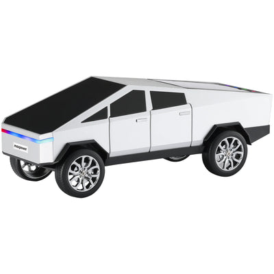 Max Power Cybertruck Wireless Bluetooth Speaker with Front LED Lights, Silver