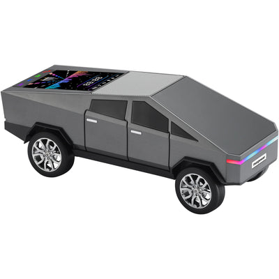 Max Power Cybertruck Wireless Bluetooth Speaker with Front LED Lights, Silver