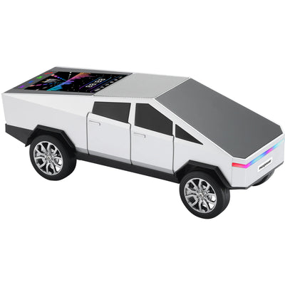 Max Power Cybertruck Wireless Bluetooth Speaker with Front LED Lights, Silver
