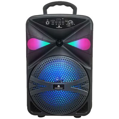 Max Power MPD827 Karaoke Bluetooth Speaker with 8" Woofer, Mic and Carry Handle