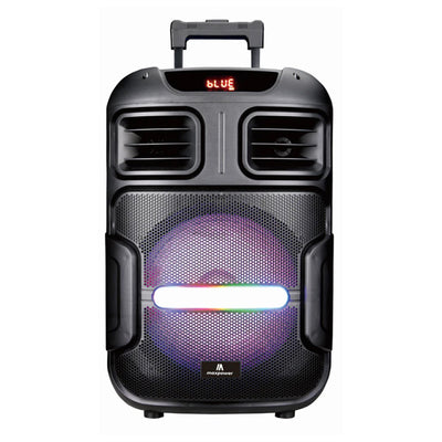 Max Power MPD592 Omnia 12" Portable Karaoke DJ Speaker with Microphone & Wheels