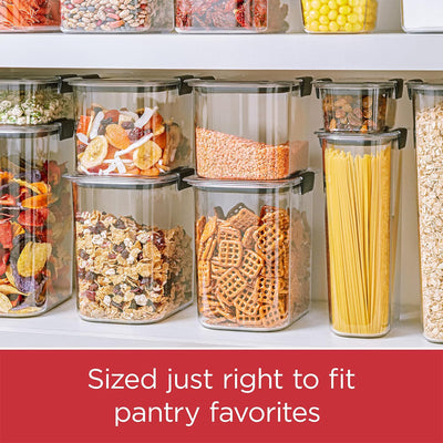 Rubbermaid Brilliance Pantry Airtight and BPA Free Food Storage Container, 7.8 Cup, Gray