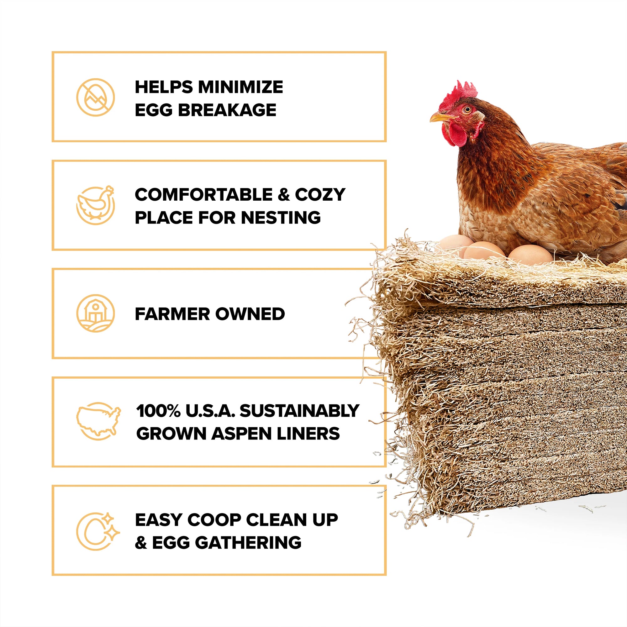 Eaton Pet and Pasture Premium Nesting Pads for Laying Hens, 13" x 13", (Used)