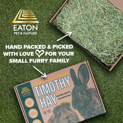 Eaton Pet & Pasture Western Timothy Hay Orchard Blend for Pets, 25 Lb Box (Used)
