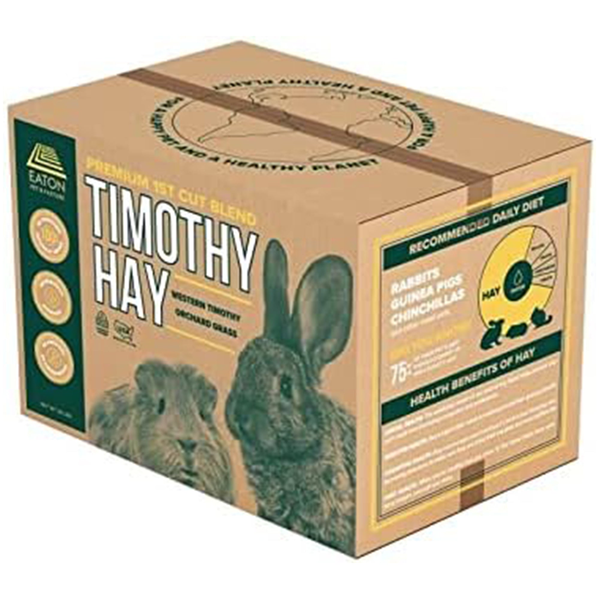 Eaton Pet & Pasture Western Timothy Hay Orchard Blend for Pets, 25 Lb Box (Used)
