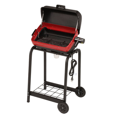Americana Grills 3-Zone Cart Electric Grill, Outdoor Rolling Cart, Graphite