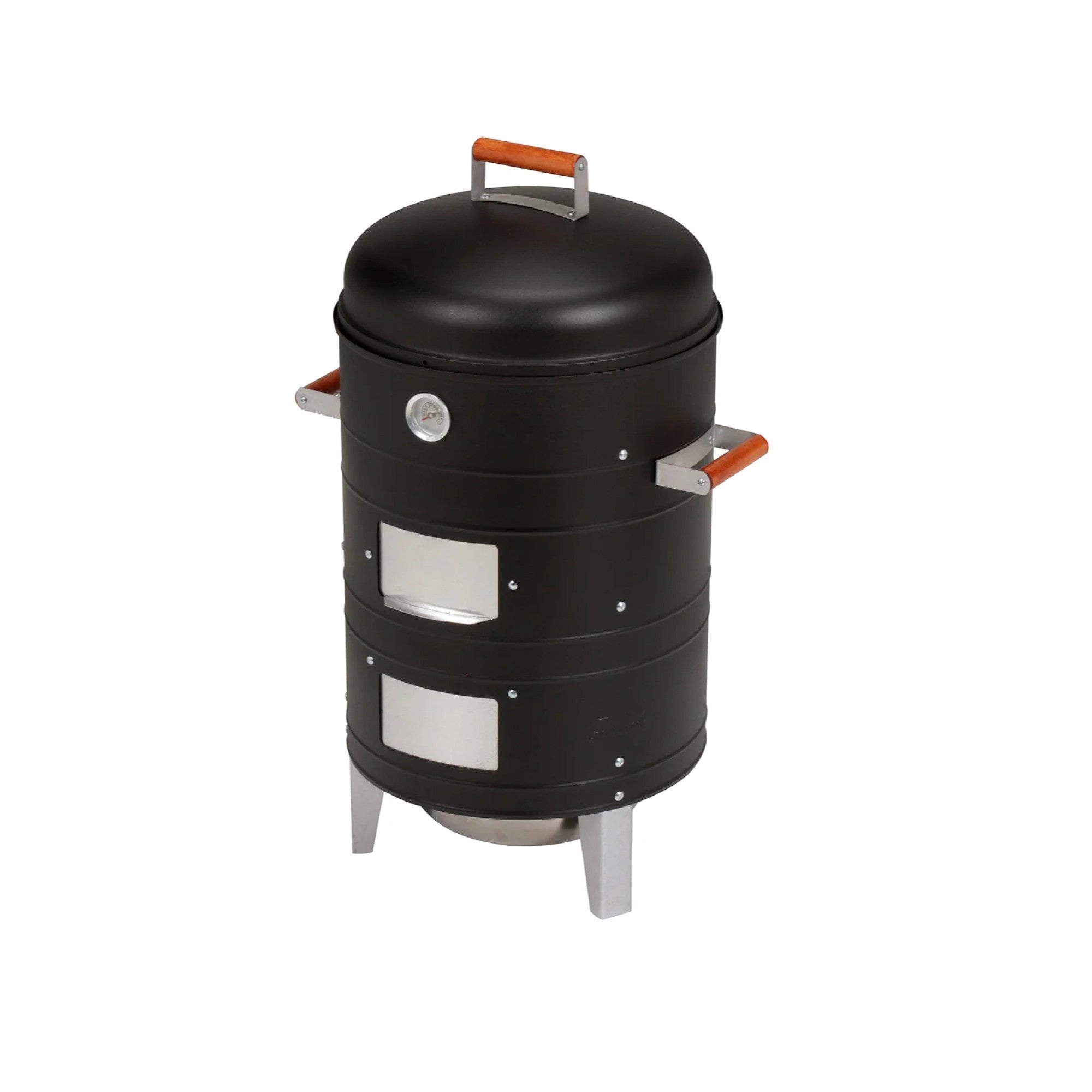 Americana Charcoal Water Smoker, Vertical Outdoor BBQ, 351 sq in, Black