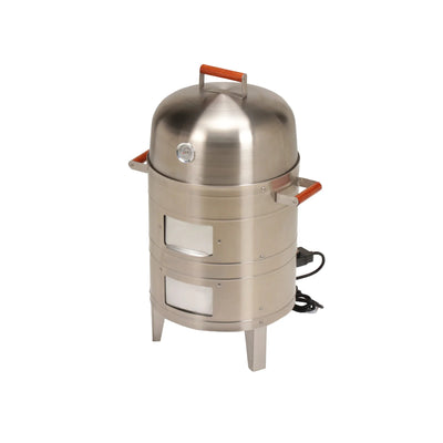 Americana Stainless Steel Electric Water Smoker, 1500W Vertical Outdoor BBQ
