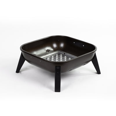 Americana Hang-A-Round Portable Steel Fire Pit for Outdoor and Camping, Bronze - VMInnovations