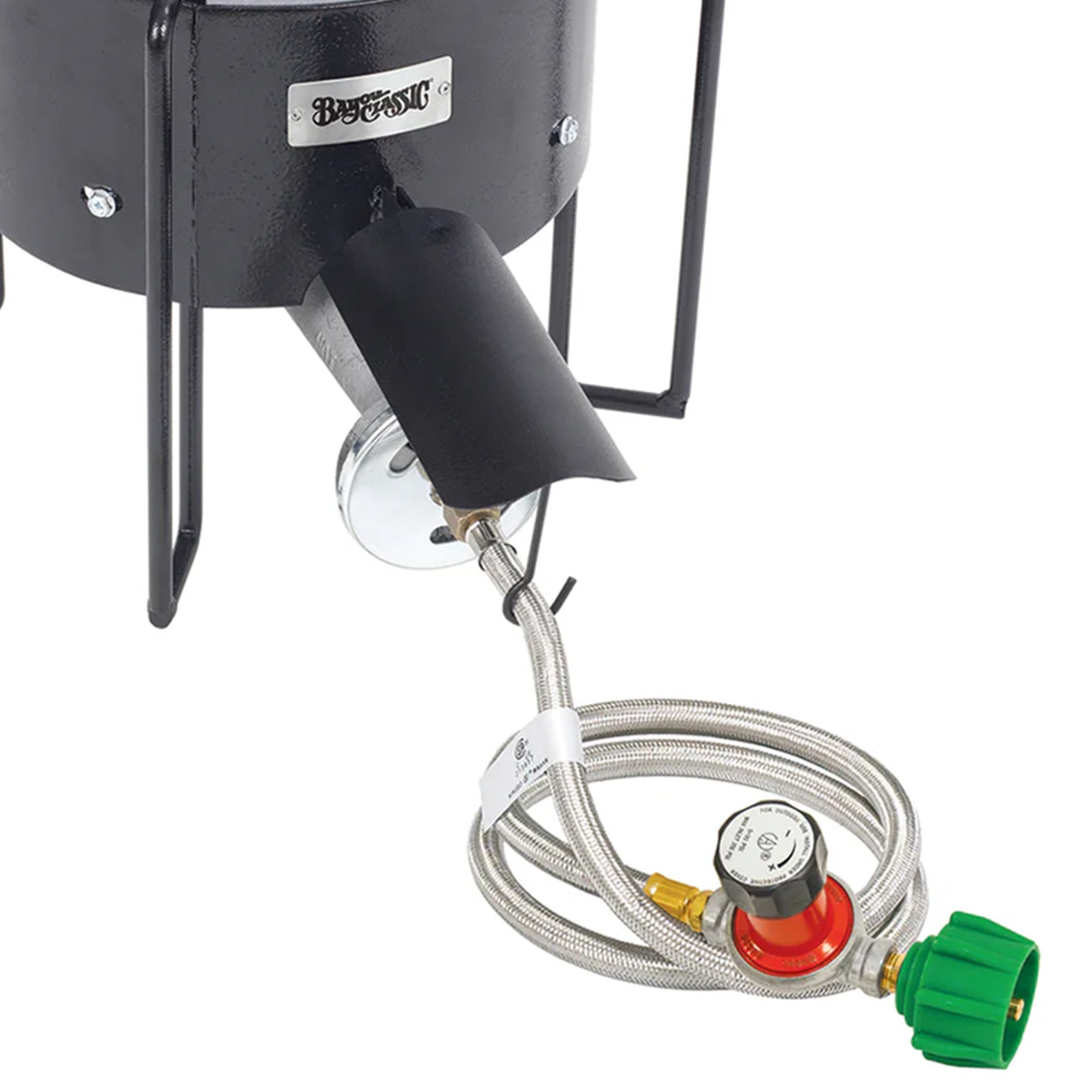 Bayou Classic Banjo Cooker, 16-Inch Propane Burner for Crawfish and Crab Boils